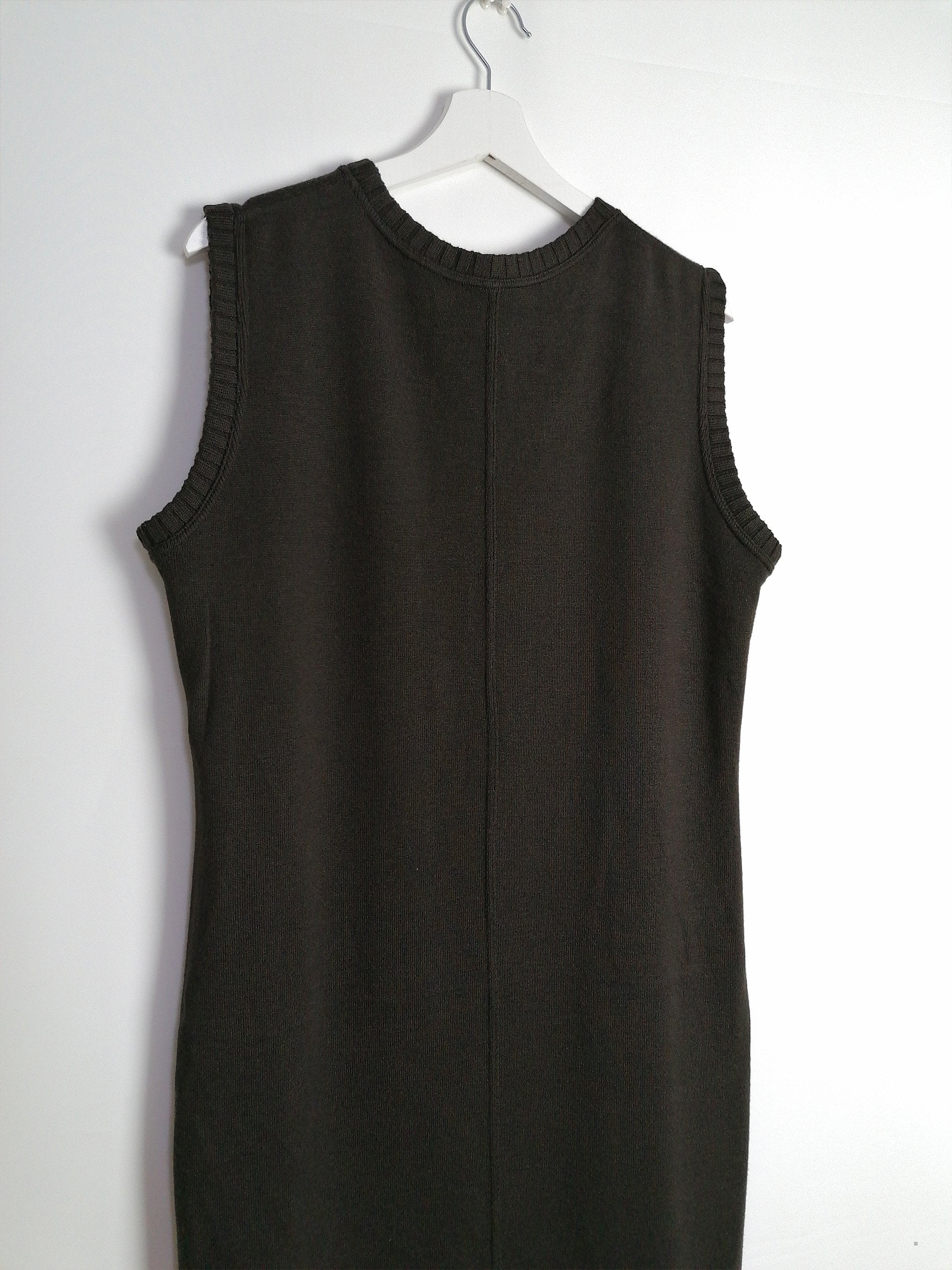 90's Sleeveless Knit Dress Brown