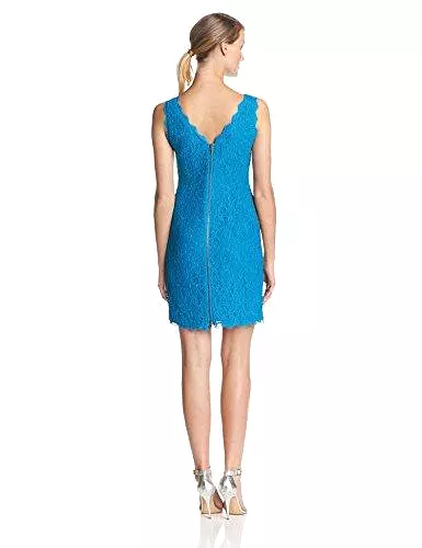 Adrianna Papell - Bateau Neck Lace Sheath Dress 41871750