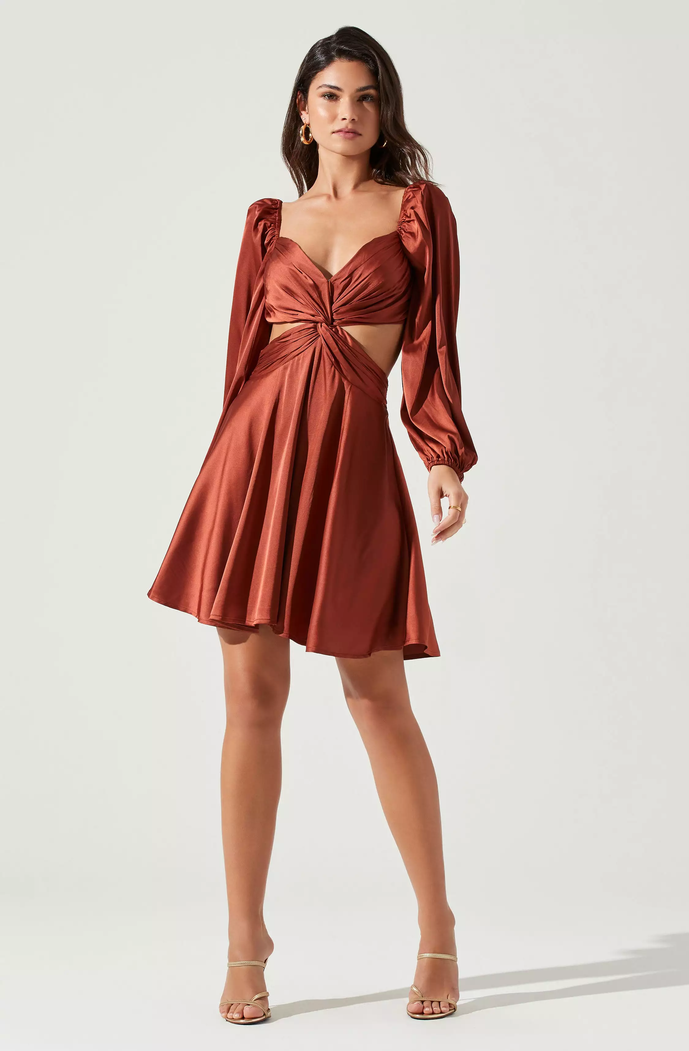 Anamaria Cutout Long Sleeve Mini Dress