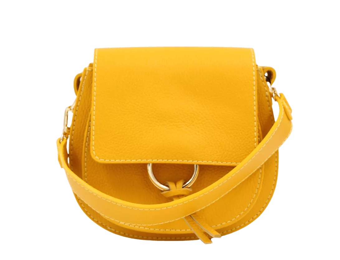 ANDREA CARDONE Yellow leather  crossbody bag