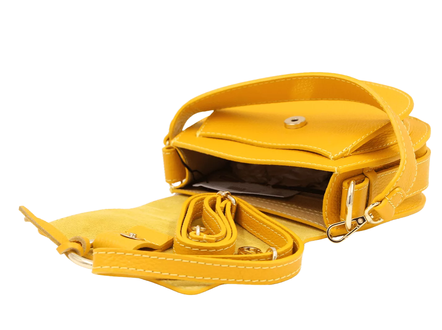 ANDREA CARDONE Yellow leather  crossbody bag