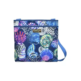 Anuschka Fabric/Leather Trim Crossbody Bag 12017 - Sea Treasures