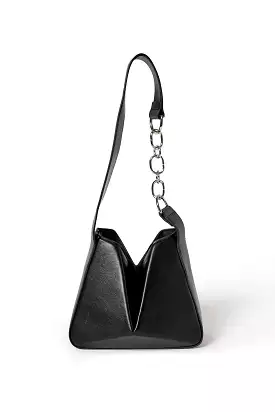 Asymmetrical Faux Leather Handbag