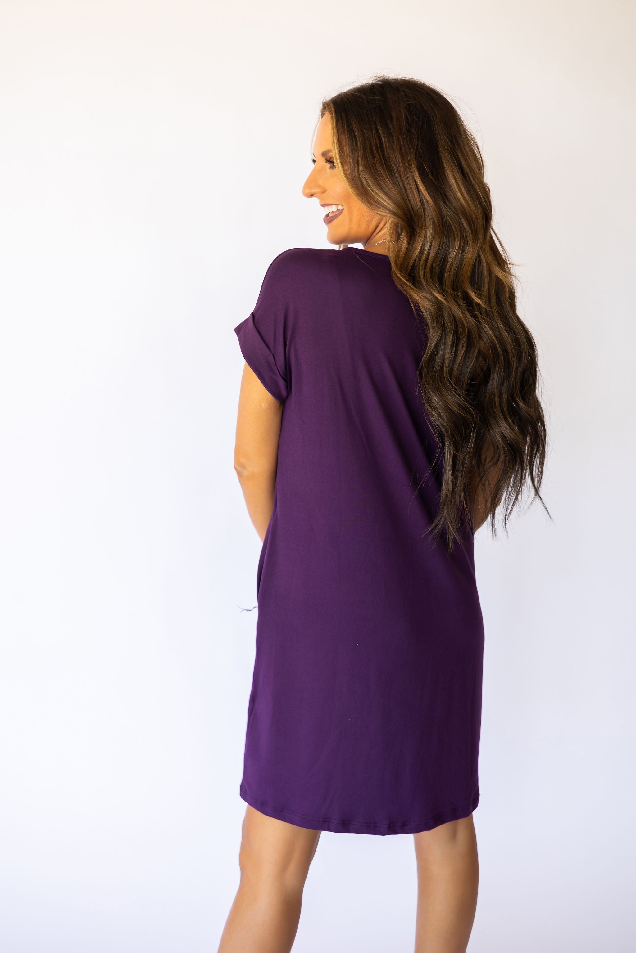 Back To The Basics Knit Dress - Violet