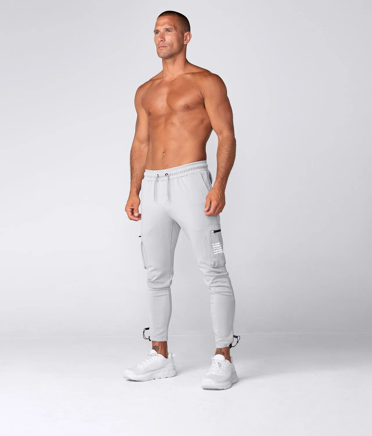 Born Tough Momentum Cargo Bodybuilding Jogger Pants For Men Steel Gray