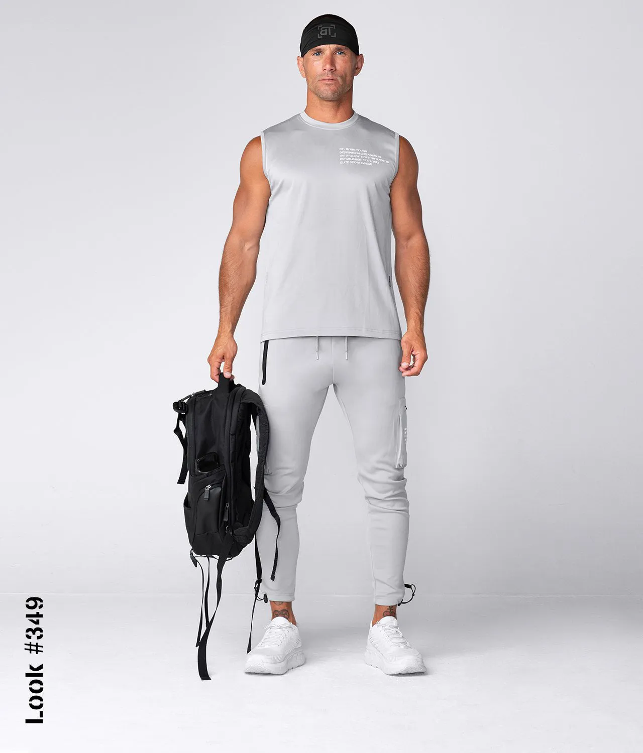 Born Tough Momentum Cargo Bodybuilding Jogger Pants For Men Steel Gray