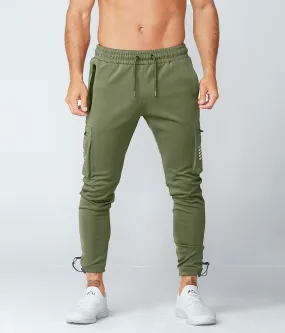 Born Tough Momentum Cargo Crossfit Jogger Pants For Men Military Green