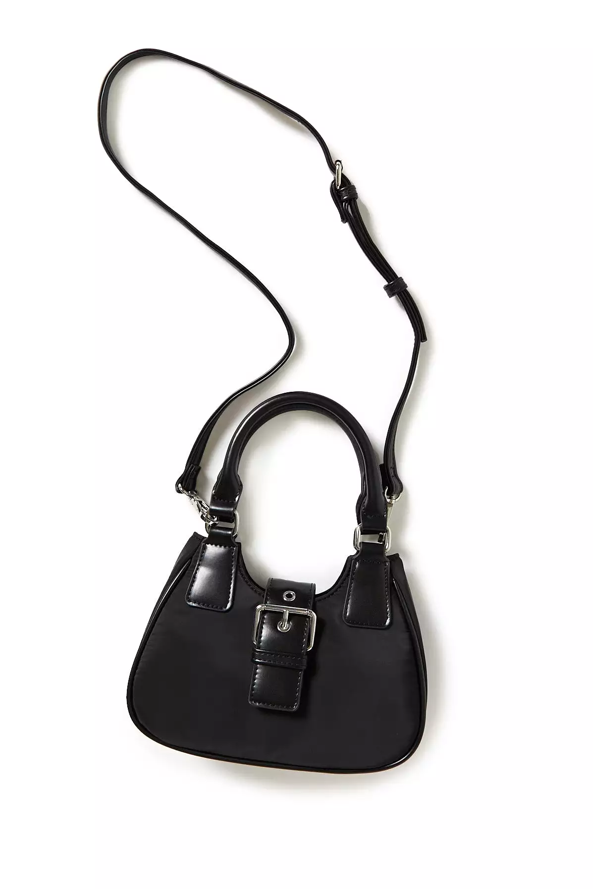 Buckled Crescent Crossbody Bag