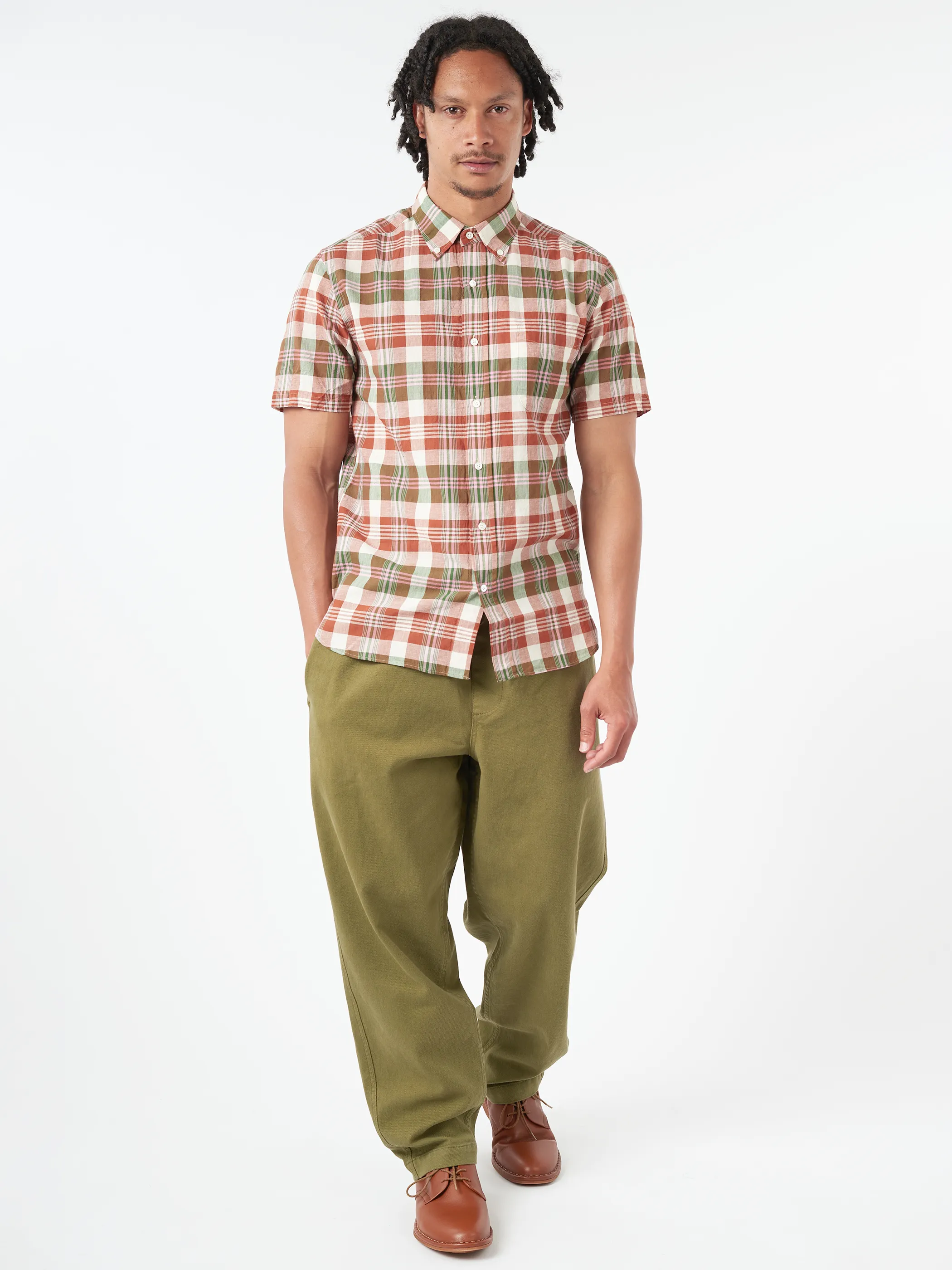 Button-Down Madras Shirt