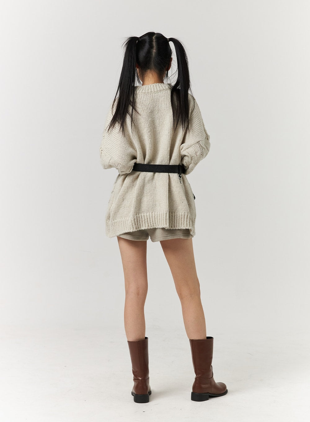 Cable Knit Sweater Mini Dress CJ405