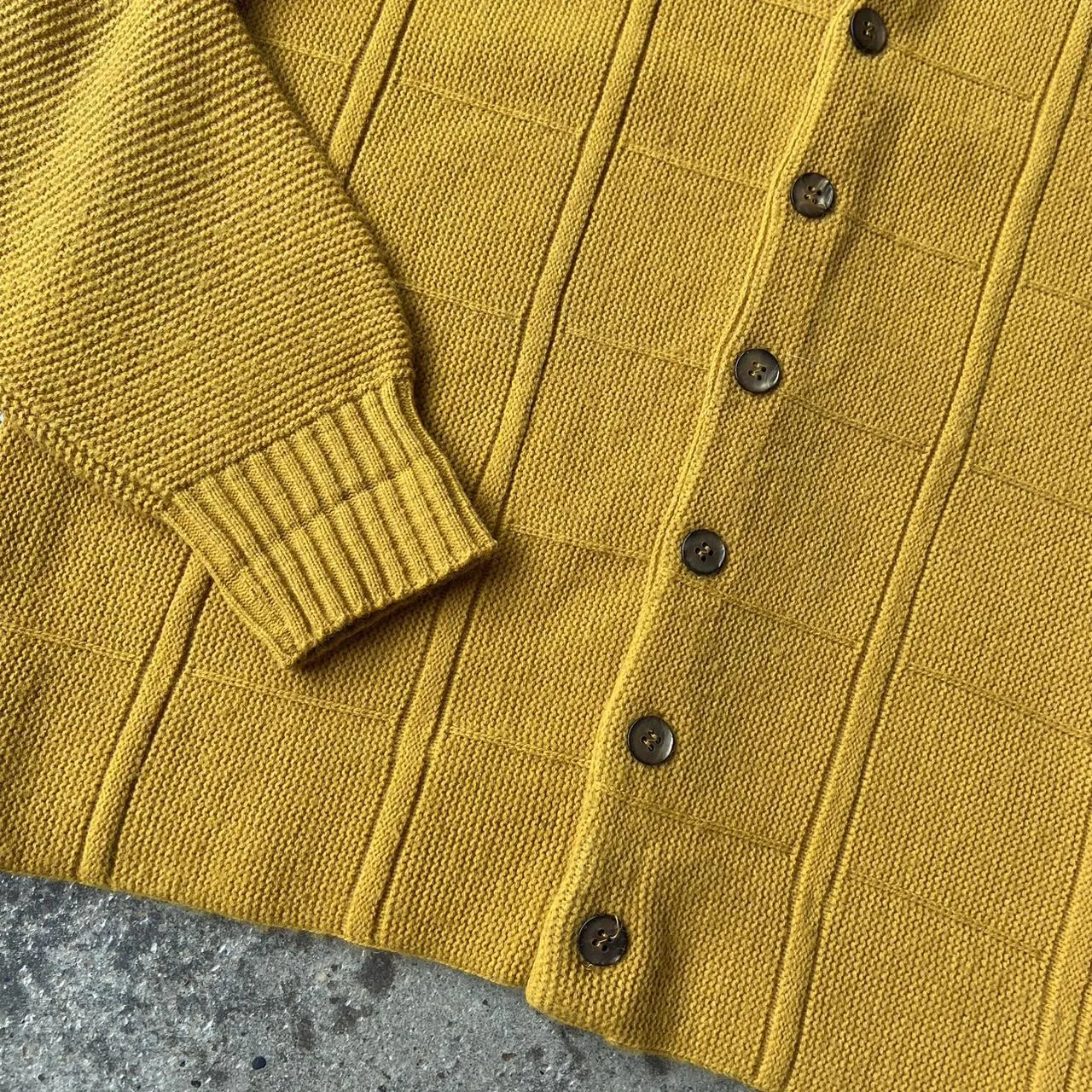 Campus Men's Yellow Cardigan