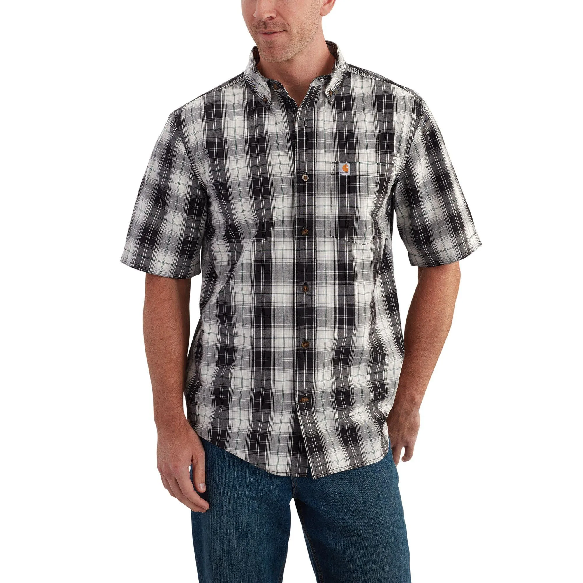 Carhartt Essential Plaid Button Down SS Shirt