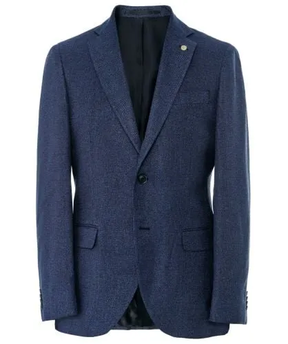 Cavaliere Blue Linen Blend Classic Rufus Jacket