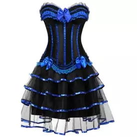 Corset Dress Drag Martina (Blue)