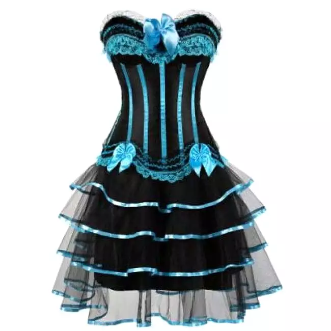 Corset Dress Drag Martina (Sky Blue)