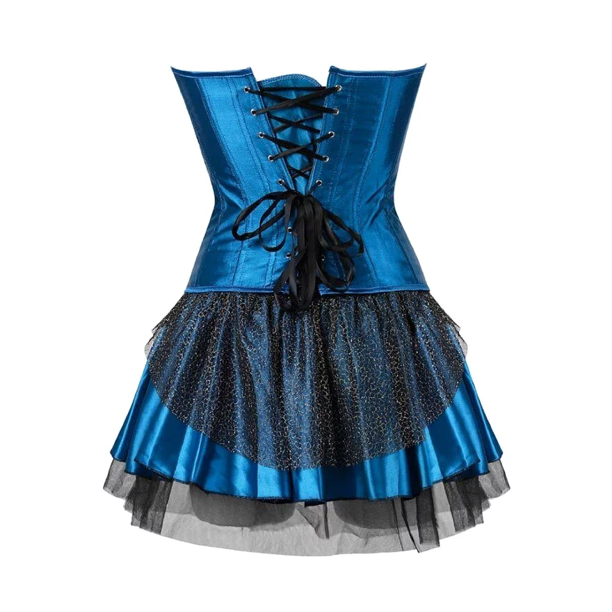 Corset Dress Drag Peacock (Blue & Blue)