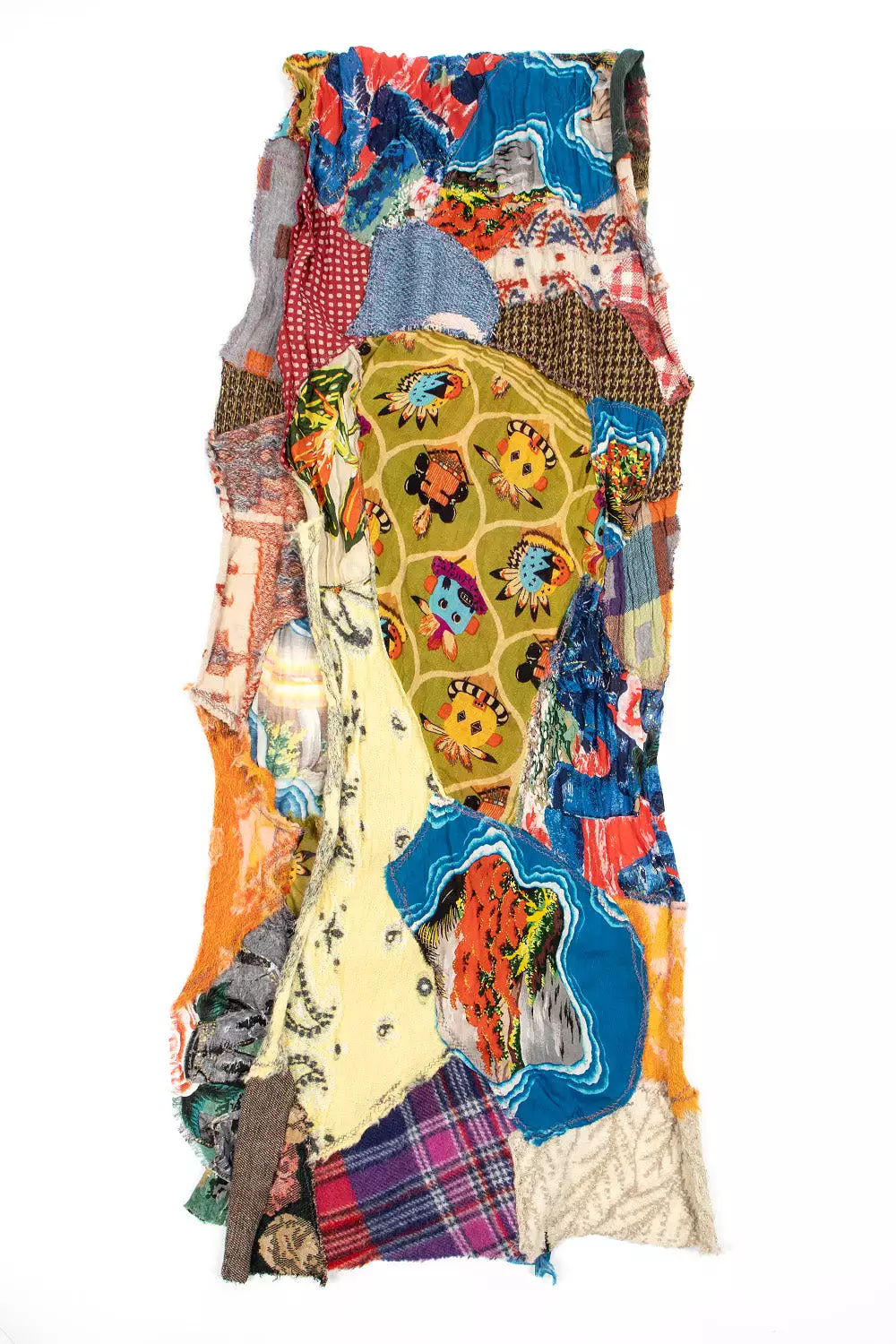 Country Handcraft Patchwork Scarf Multi