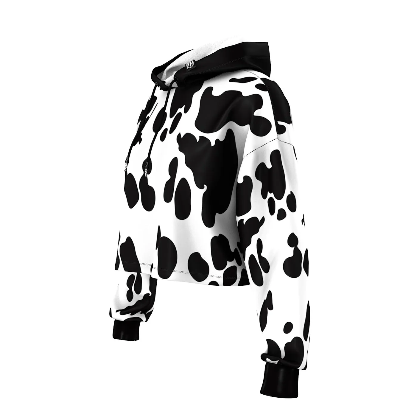 Cow Cropped Hoodie