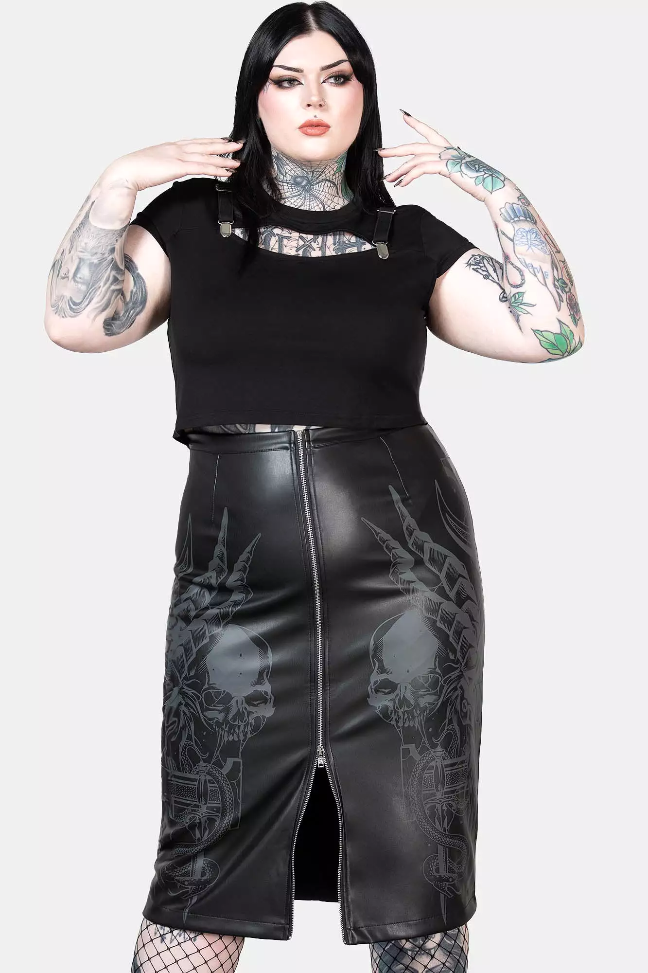 Darkest Myth Pencil Skirt [PLUS]