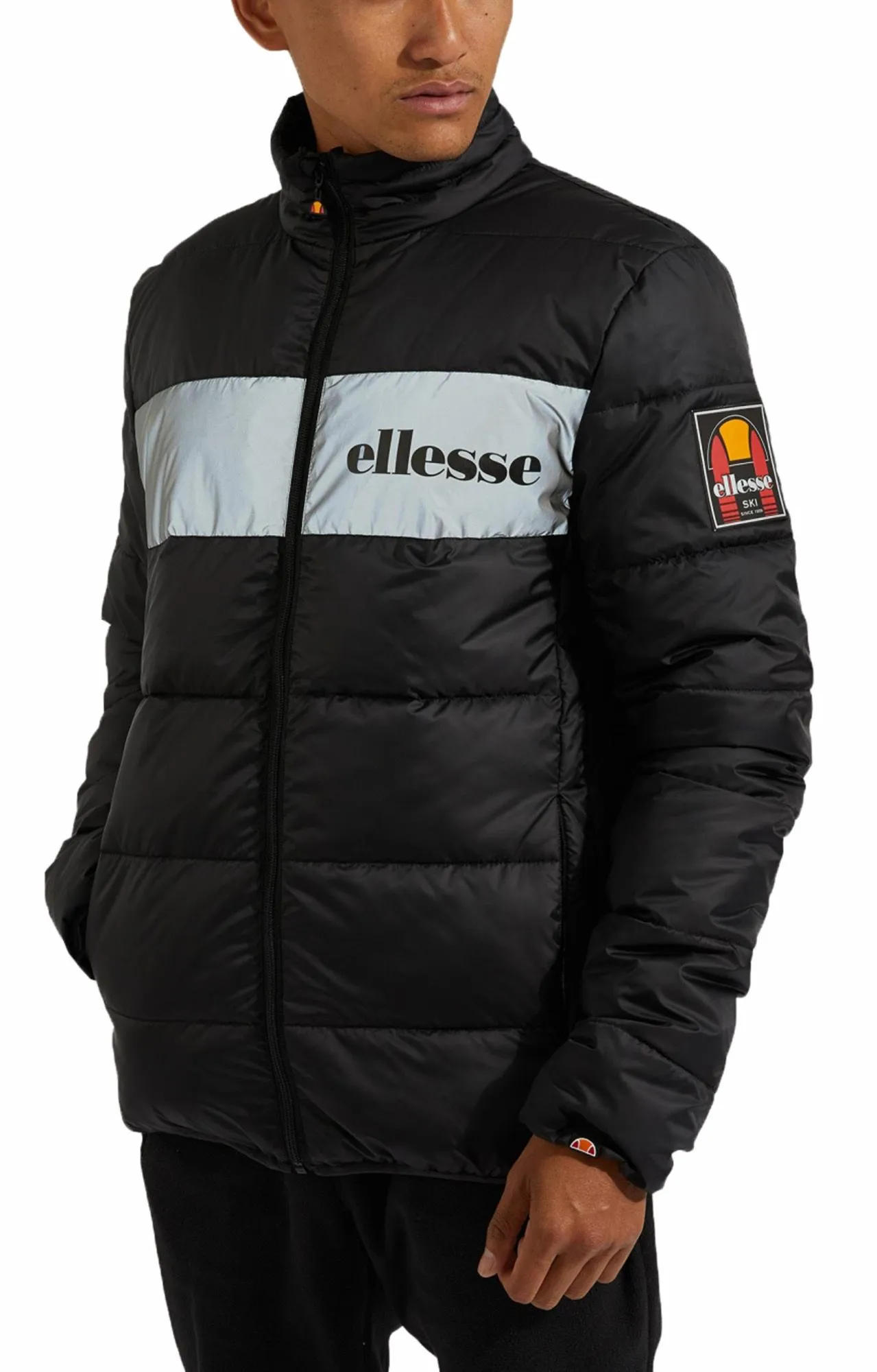 Ellesse Mens Illo Padded Reflective Jacket Black