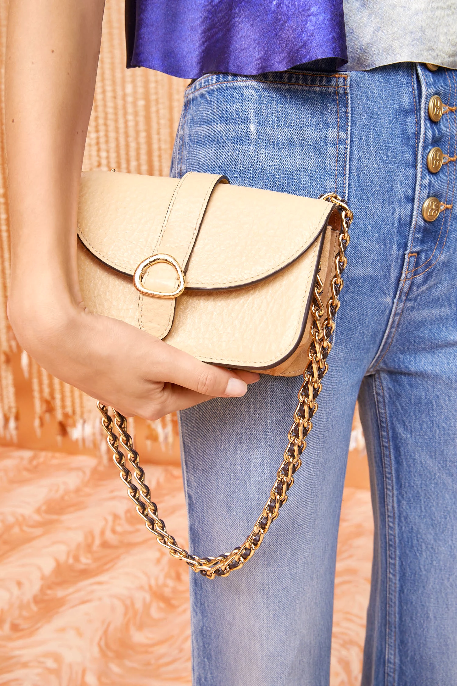 Esme Small Chain Crossbody - Wheat