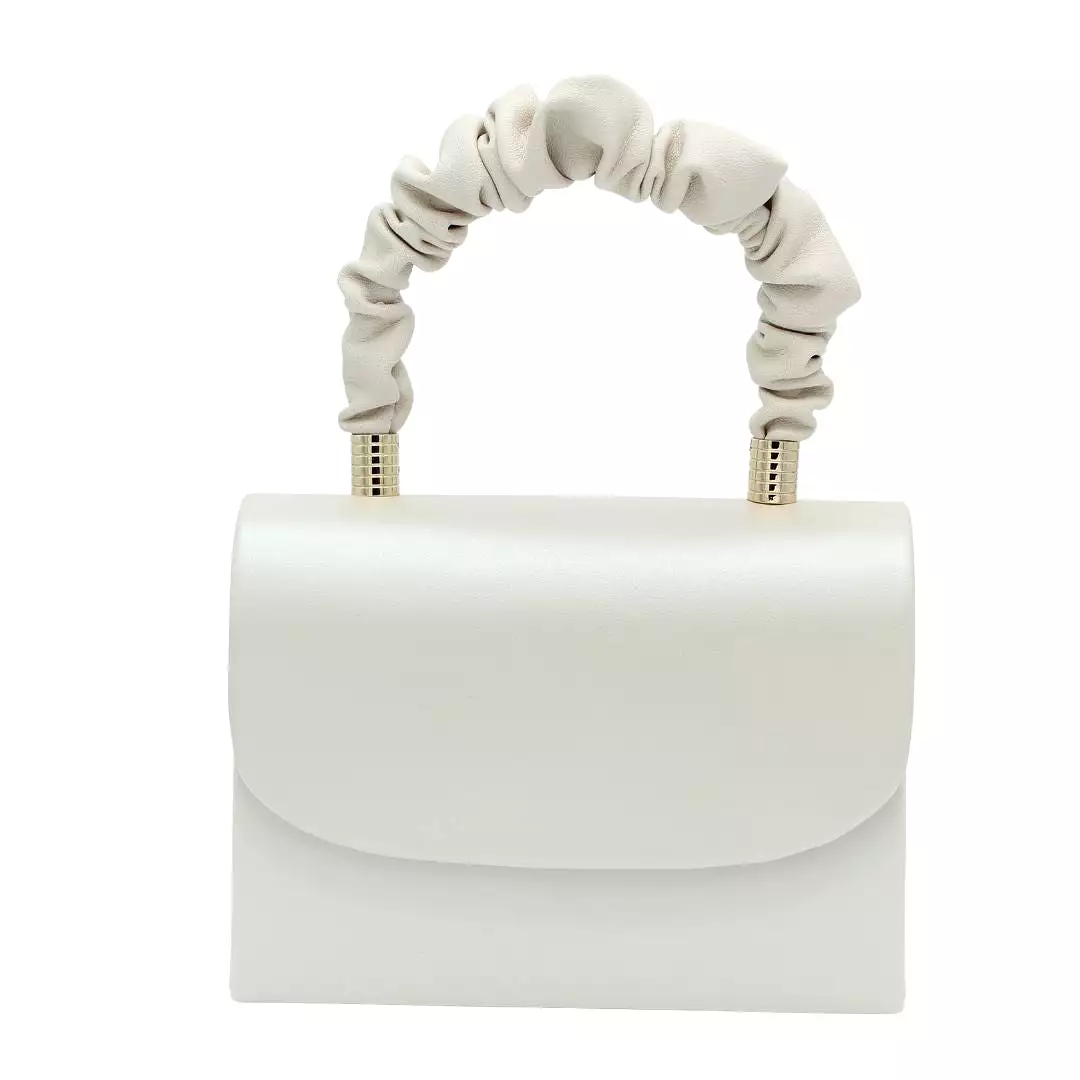 FABUCCI Cream Leather  Handbag