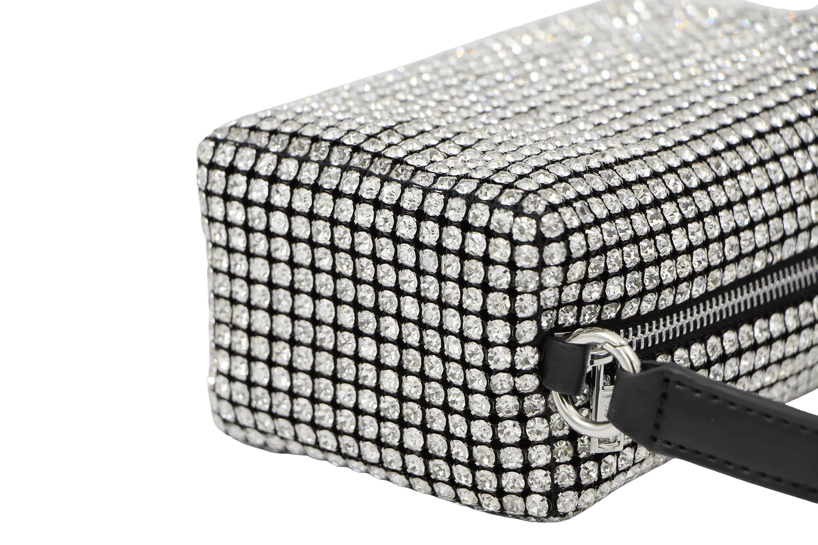 Fabucci Diamante Box Bag with Leather Strap