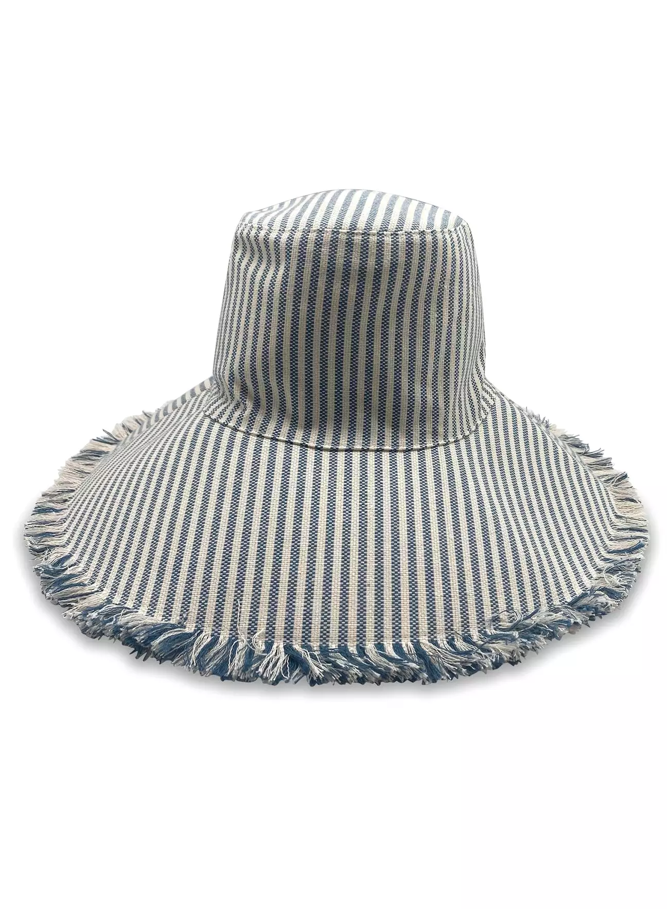 Hat Attack Traveler Canvas Packable Sun Hat Navy Stripe