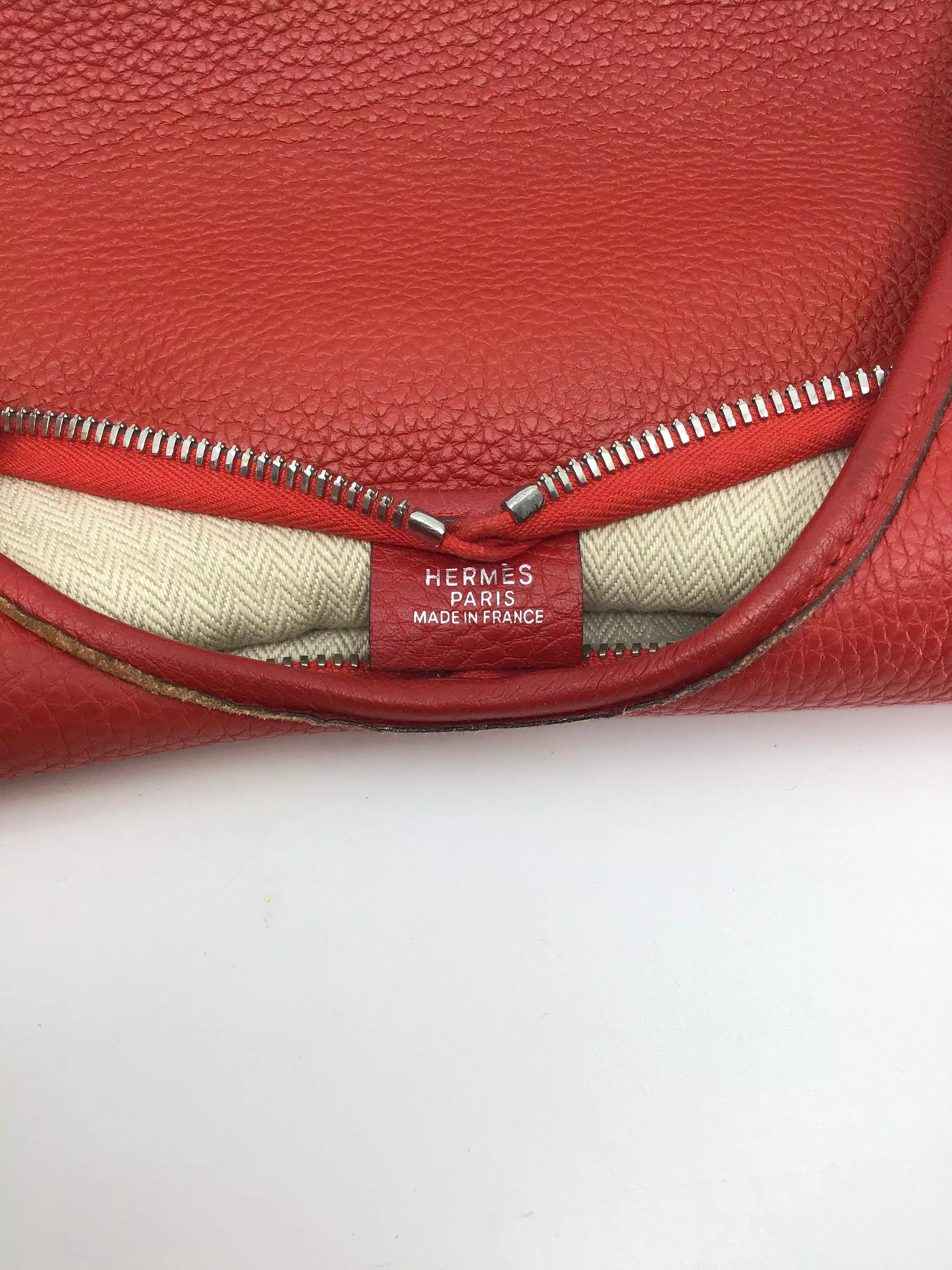 Hermes Massai Pm Red Taurillon Clemence Leather Hobo Bag