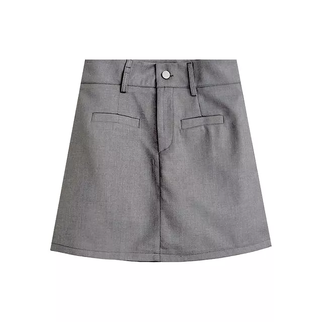 High Rise Plain Mini Pencil Skirt EE6