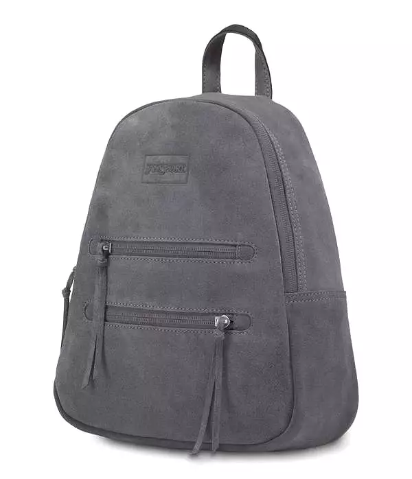 Jansport - Half Pint Leather Mistral Grey Mini Backpack