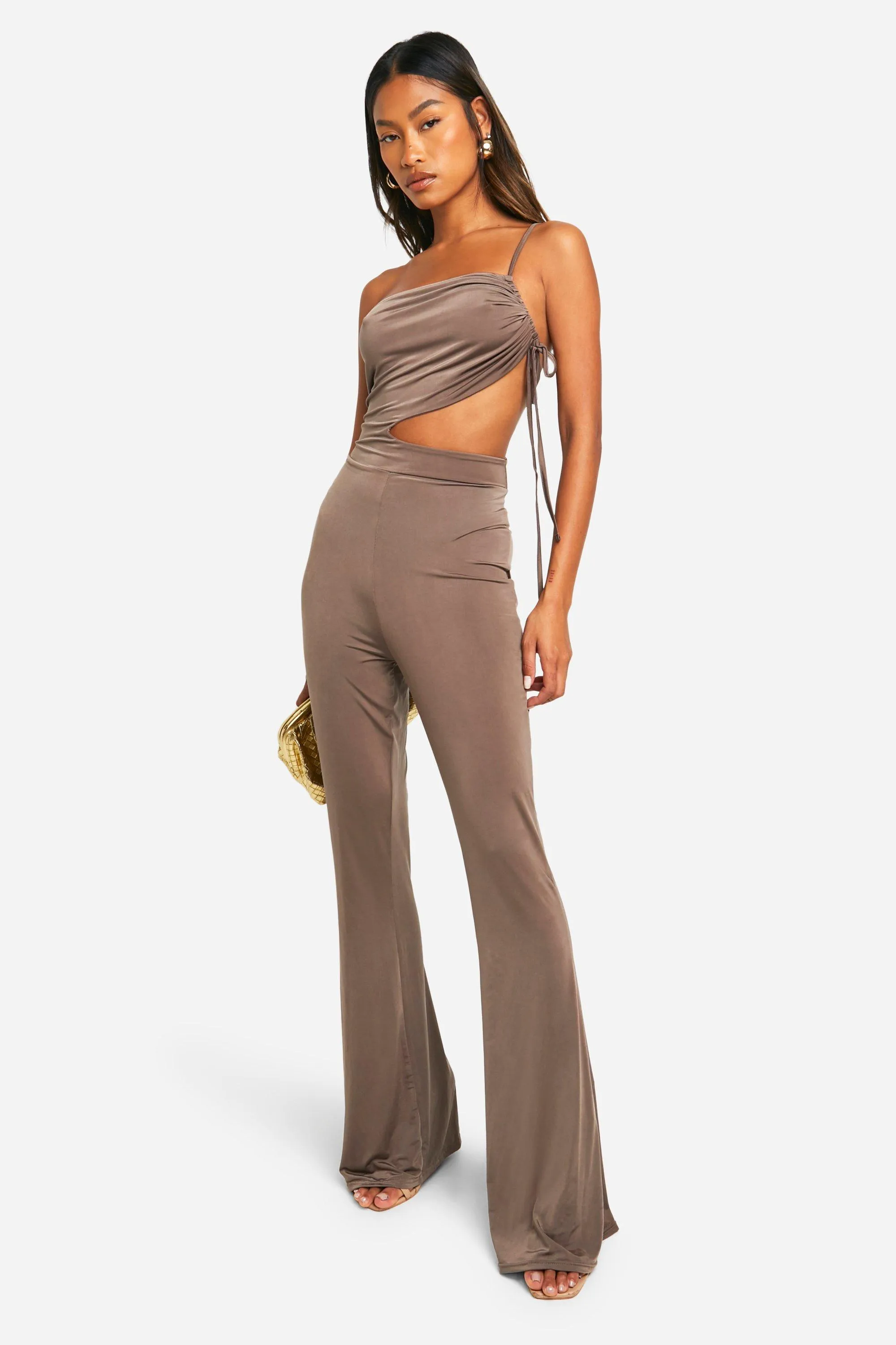 Jumpsuits | Cut Out Wide Leg Jumpsuit | boohoo