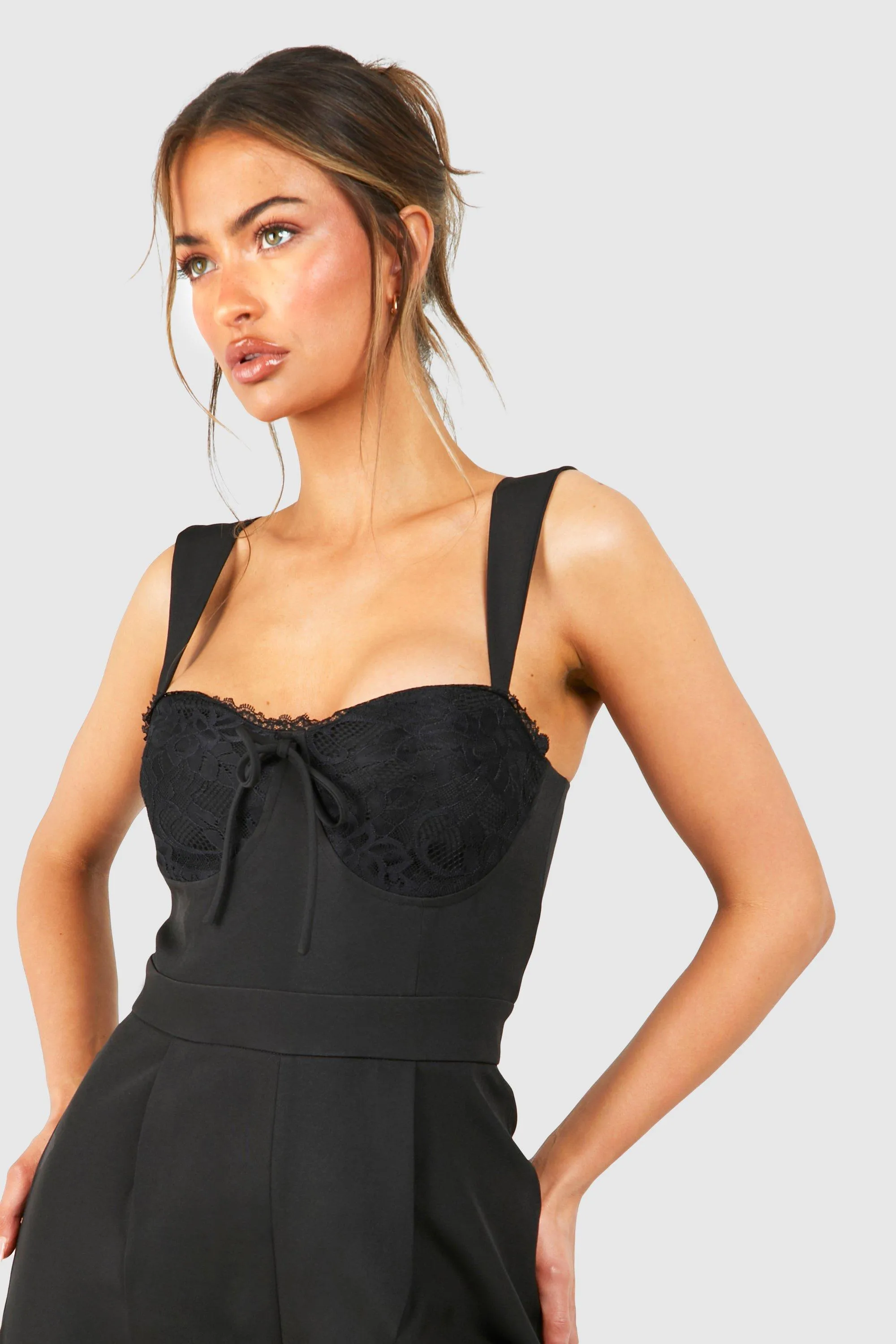 Jumpsuits | Lace Cup Detail Jumpsuit | boohoo