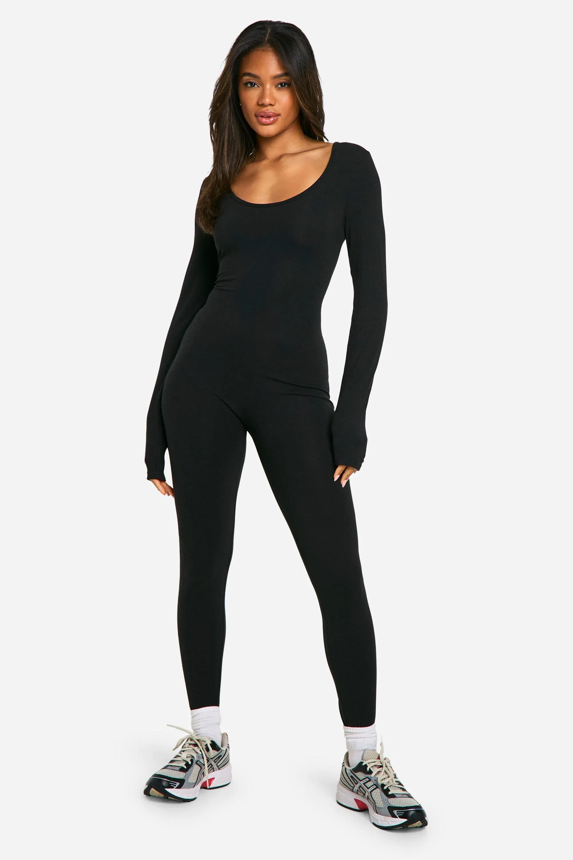 Jumpsuits | Super Soft Scoop Neck Unitard | boohoo