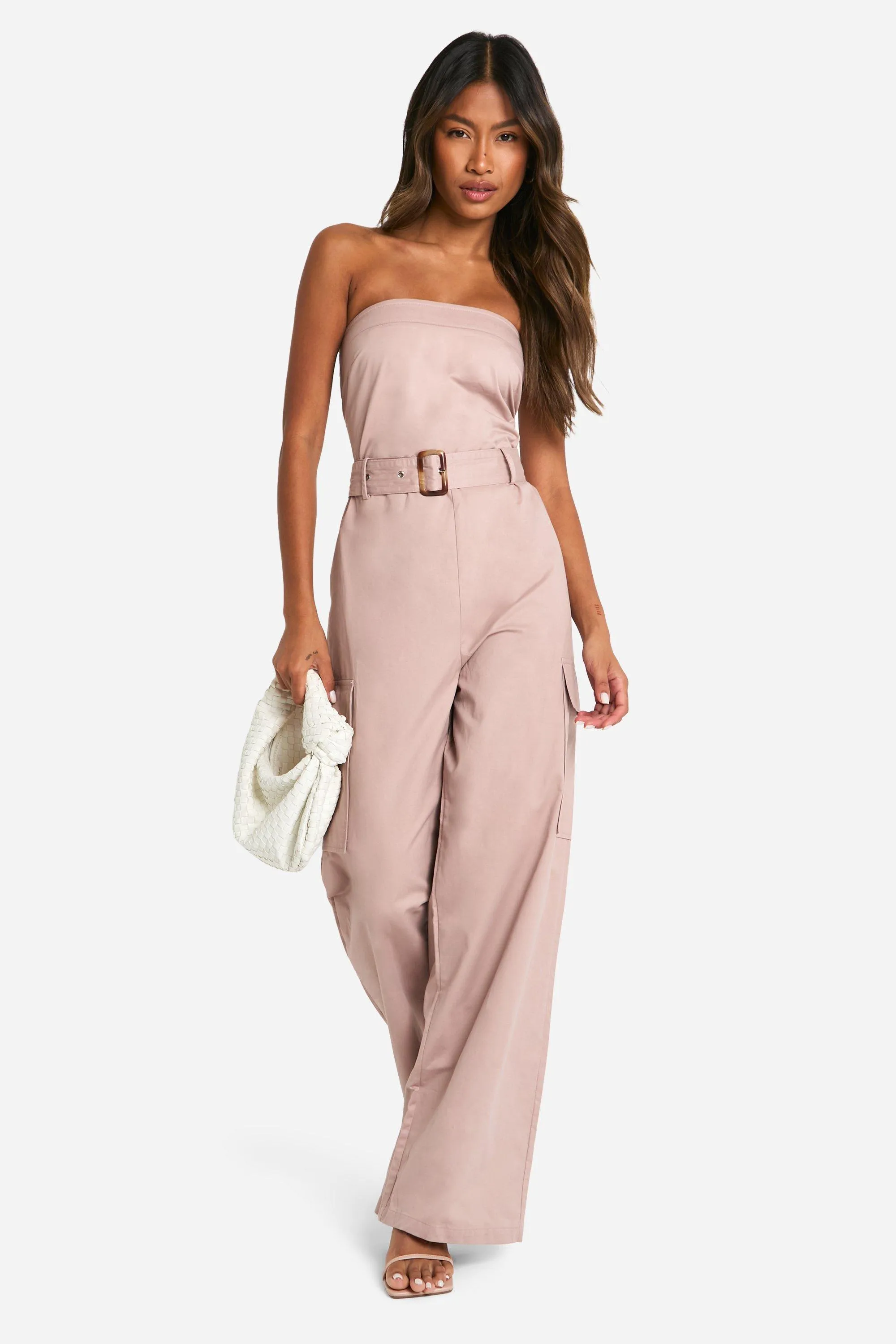 Jumpsuits | Utility Bandeau Belted Jumpsuit | boohoo