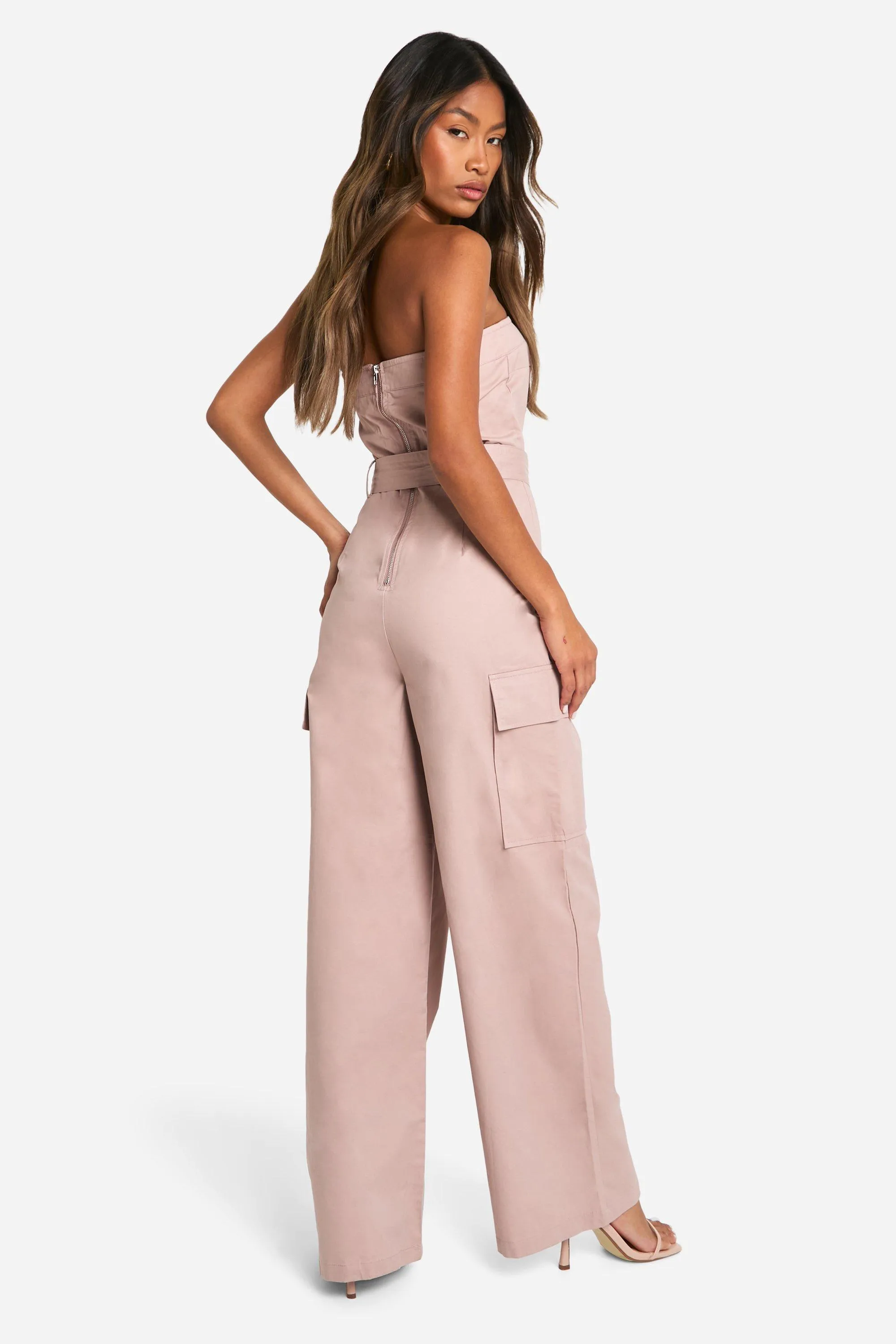 Jumpsuits | Utility Bandeau Belted Jumpsuit | boohoo