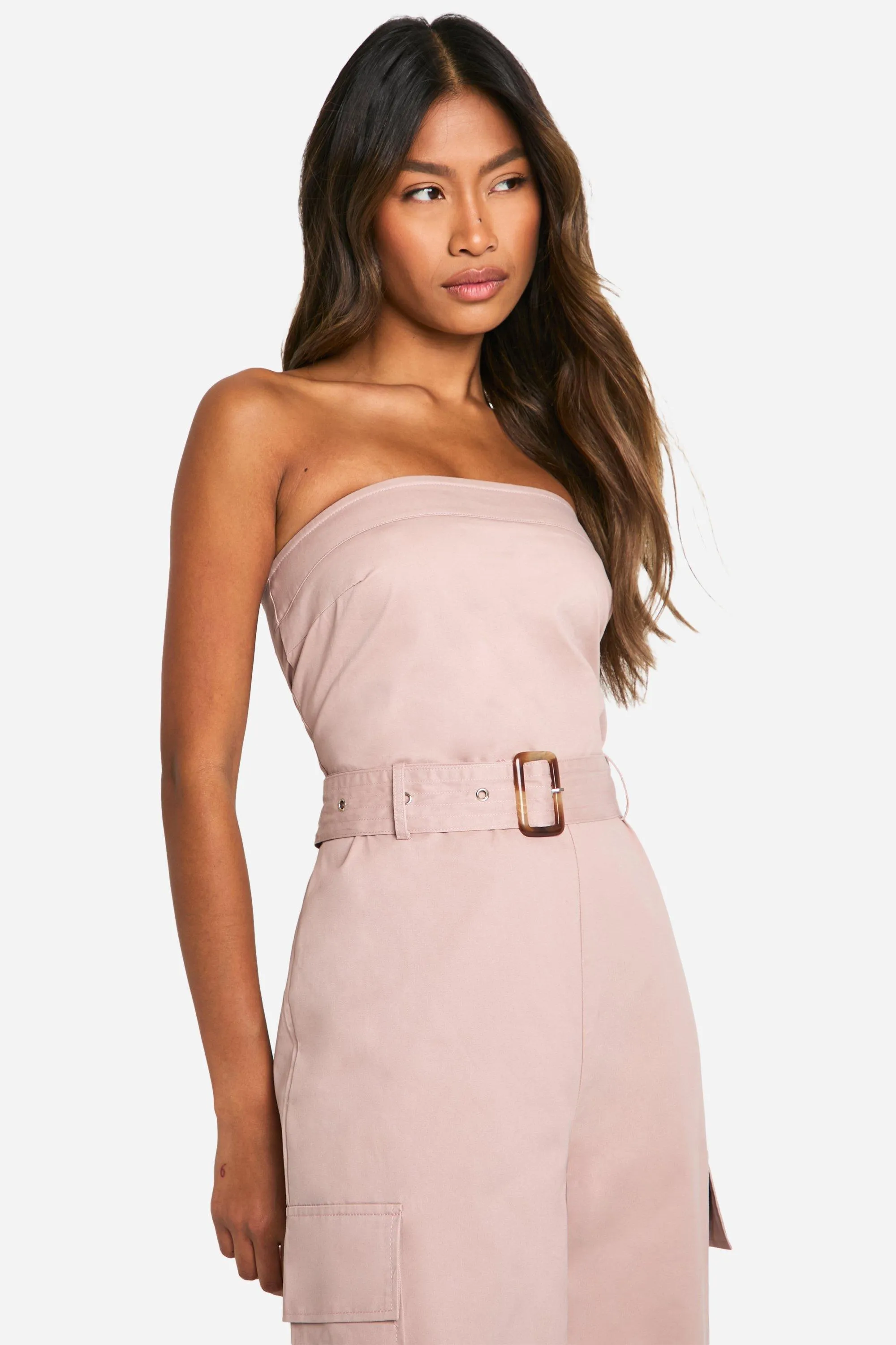 Jumpsuits | Utility Bandeau Belted Jumpsuit | boohoo