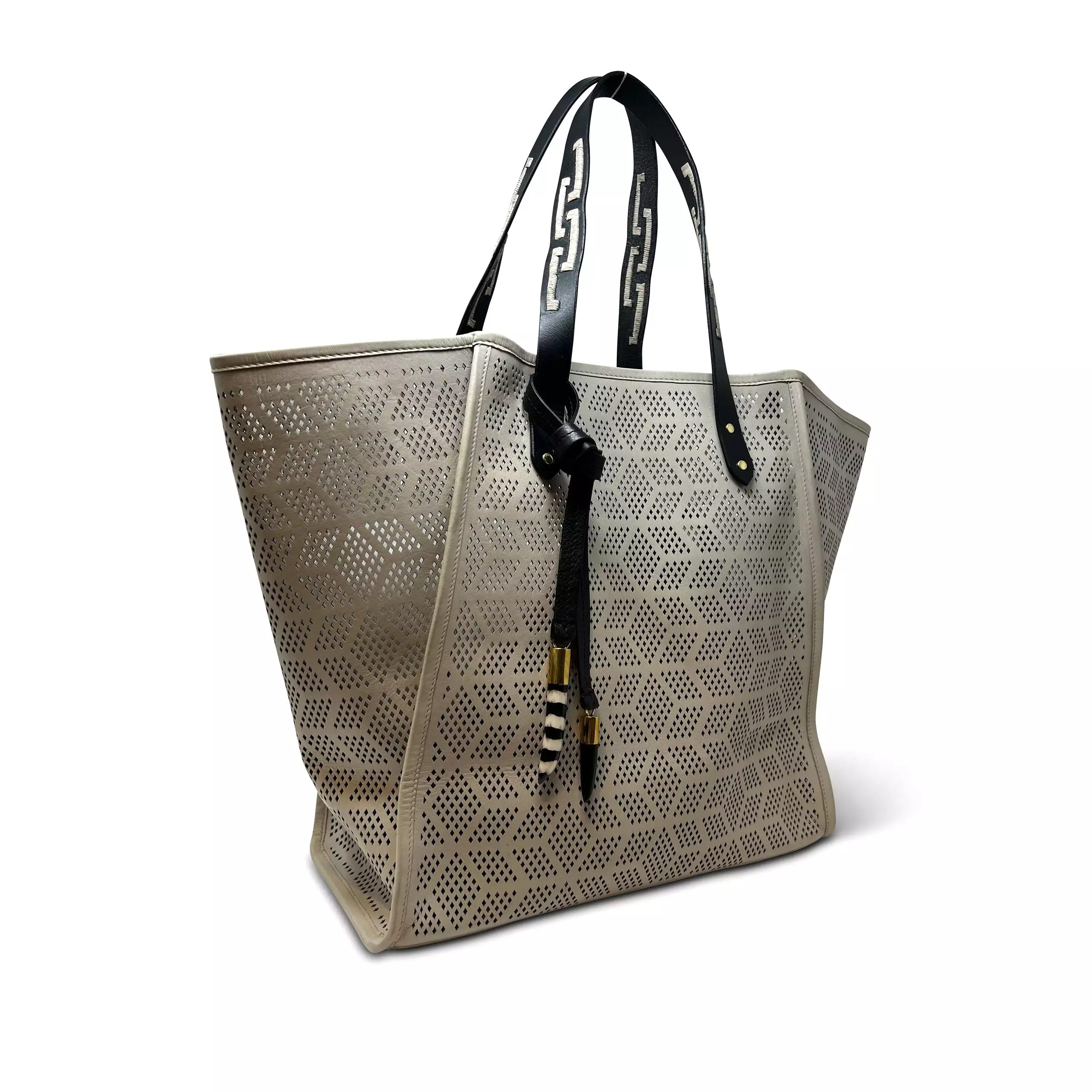 Kempton & Co Slim Taunton Tote Chalk Double Diamond