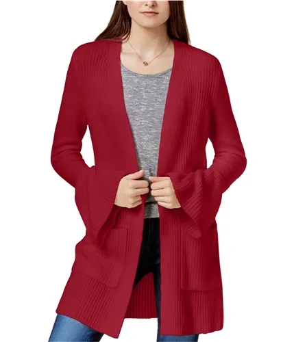 Kensie Womens Bell Sleeve Cardigan Sweater