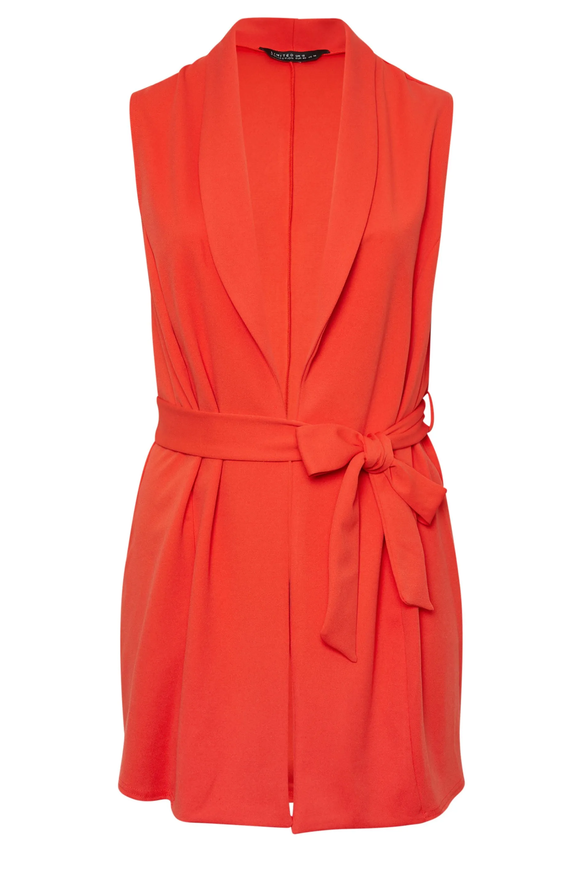 LIMITED COLLECTION Curve Orange Sleeveless Blazer