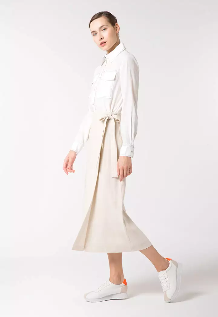 Linen Wrap Skirt