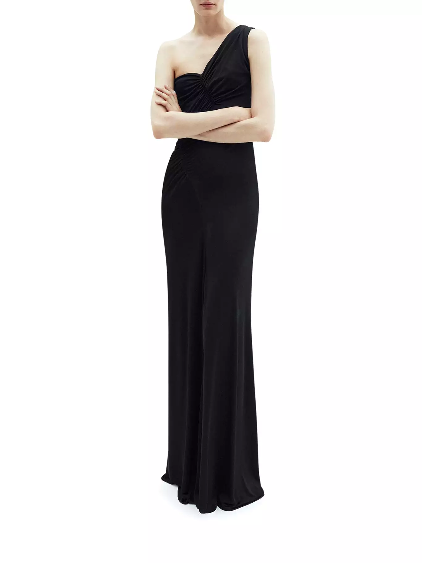 long one shoulder dress