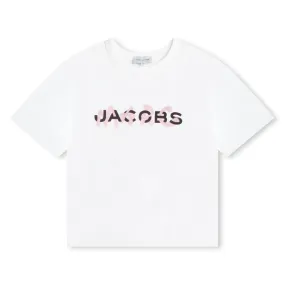 Marc Jacobs T-Shirt Double Logo Pink White