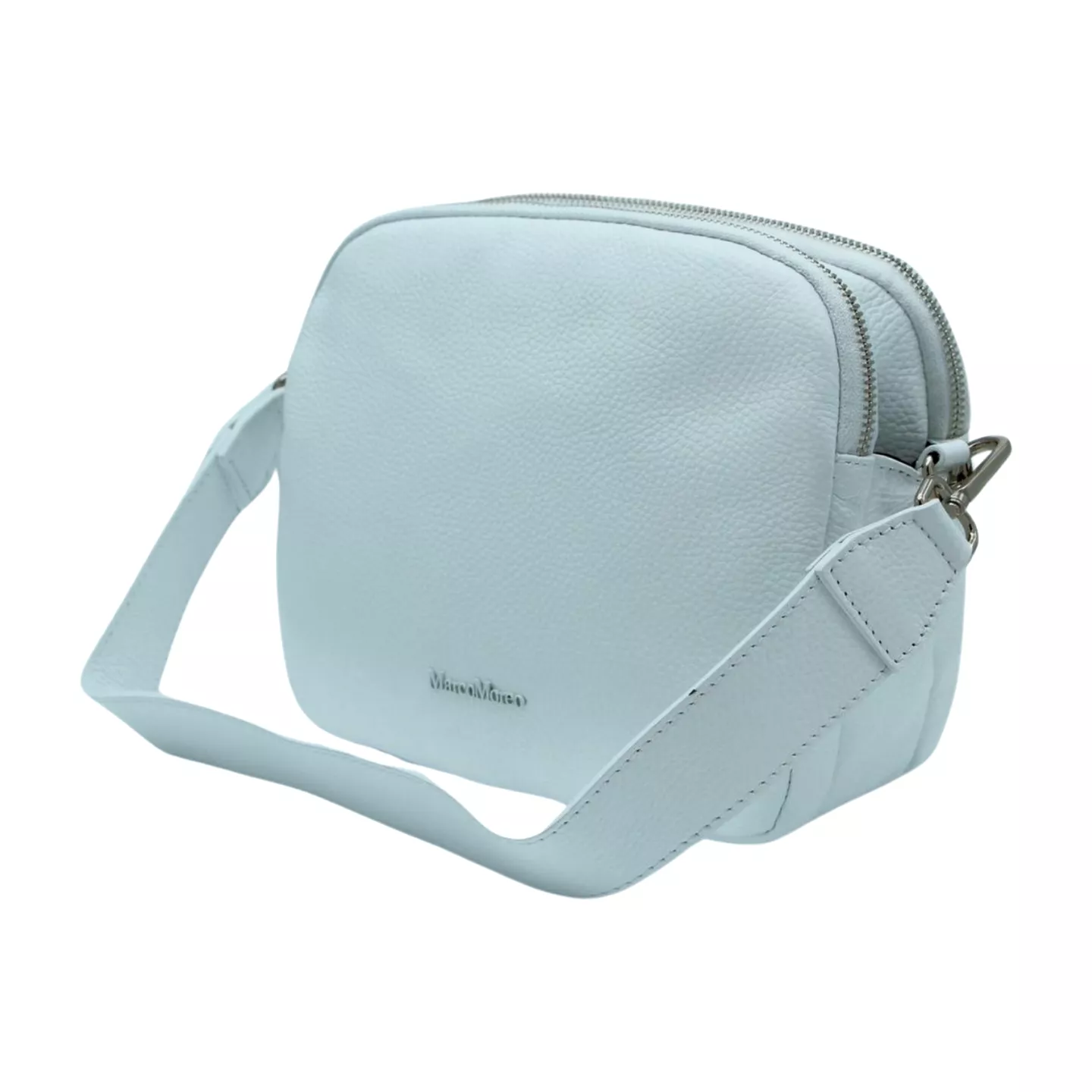 MARCO MOREO White Double Zip Crossbody Bag