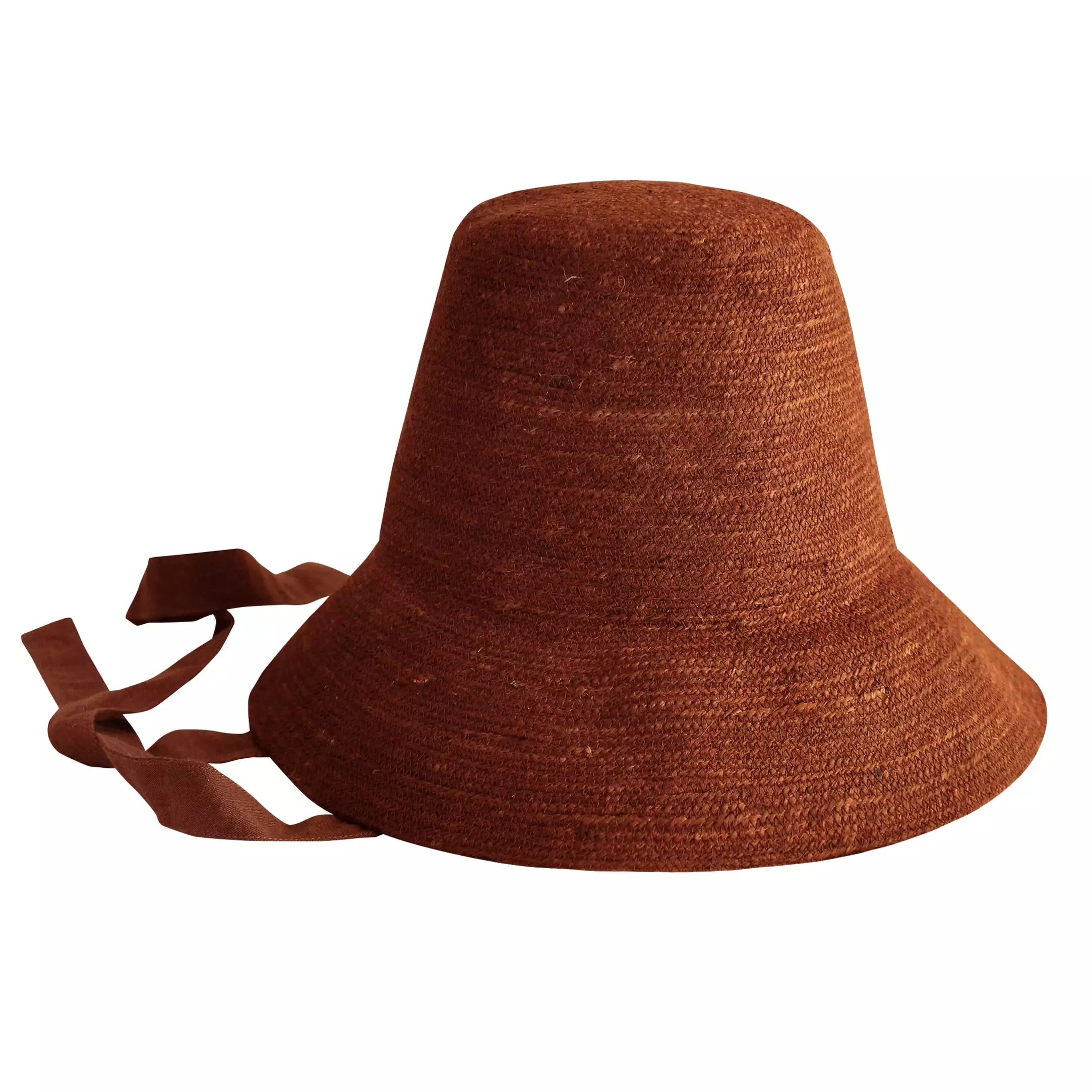 MEG Jute Straw Hat, in Burnt Sienna