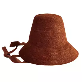 MEG Jute Straw Hat, in Burnt Sienna