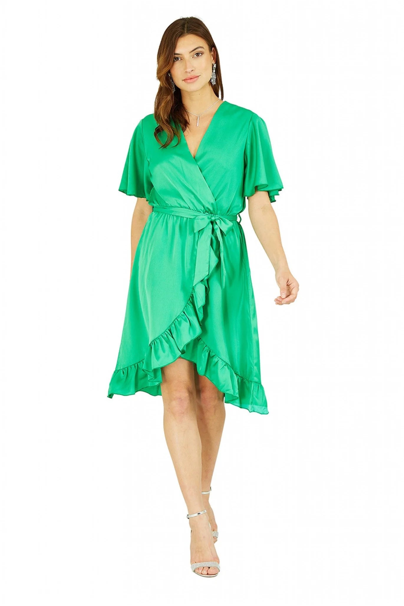 Mela London Satin Wrap Dress