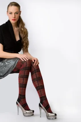 MeMoi 4 Ever Plaid Sweater Tights