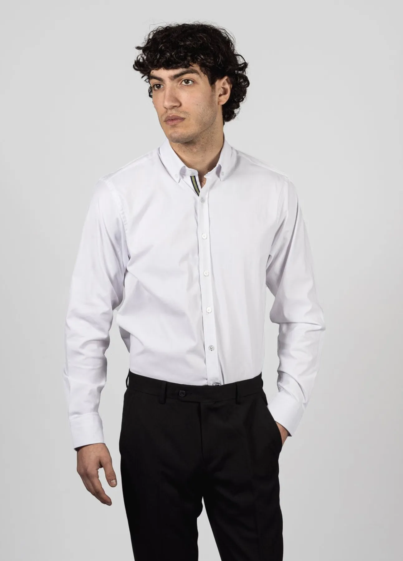 Men’s Cavani Tessa Relaxed Fit White Cotton Shirt