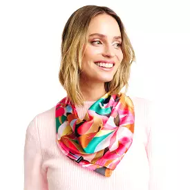 Multi Printed Silky Scarf - Pink